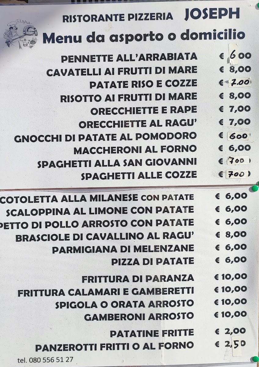 Menu Ristorante Pizzeria Joseph-2