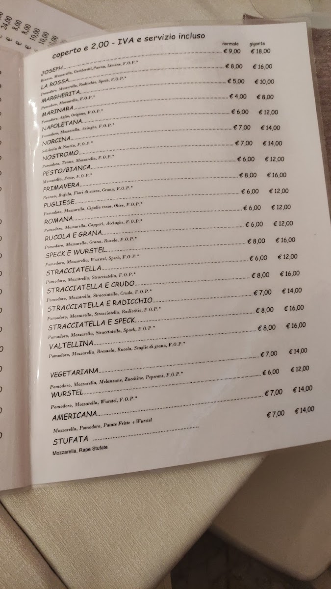 Menu Ristorante Pizzeria Joseph-3